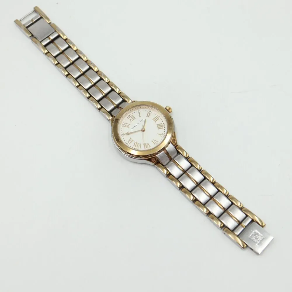 Anne Klein Womens Watch 32mm Round Dial Two Tone Bracelet AK/1303 w New Battery